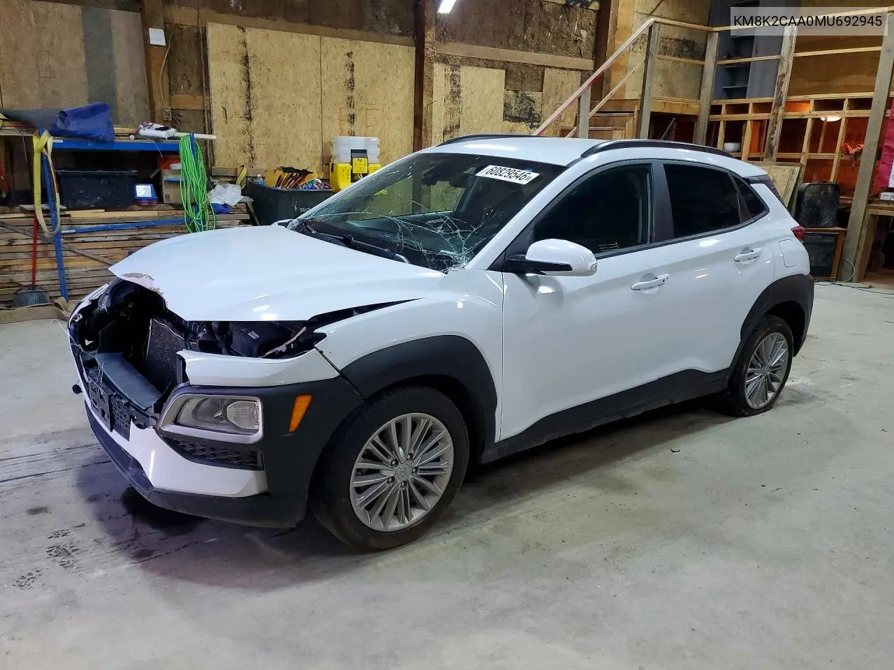 2021 Hyundai Kona Sel VIN: KM8K2CAA0MU692945 Lot: 60829546