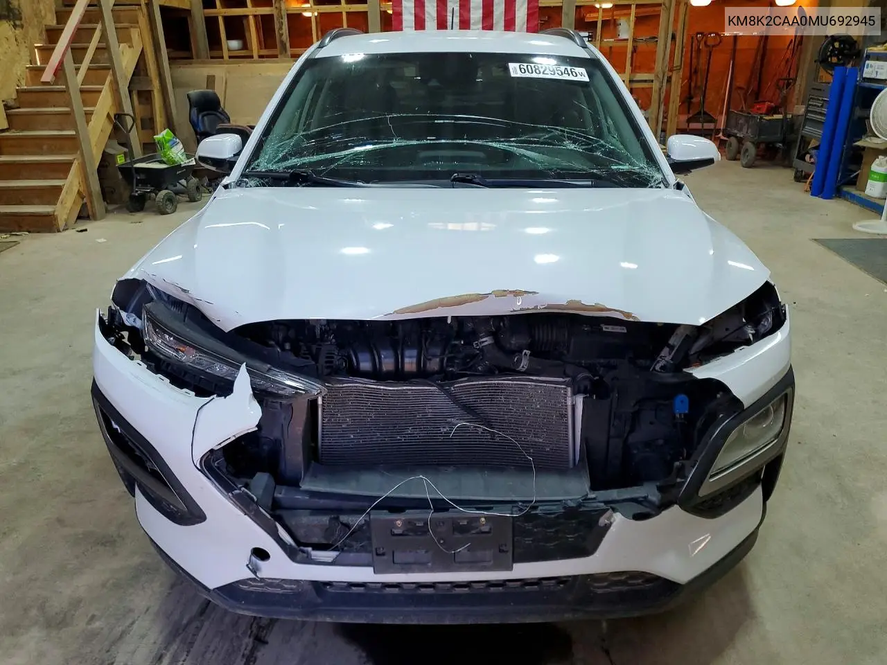 2021 Hyundai Kona Sel VIN: KM8K2CAA0MU692945 Lot: 60829546