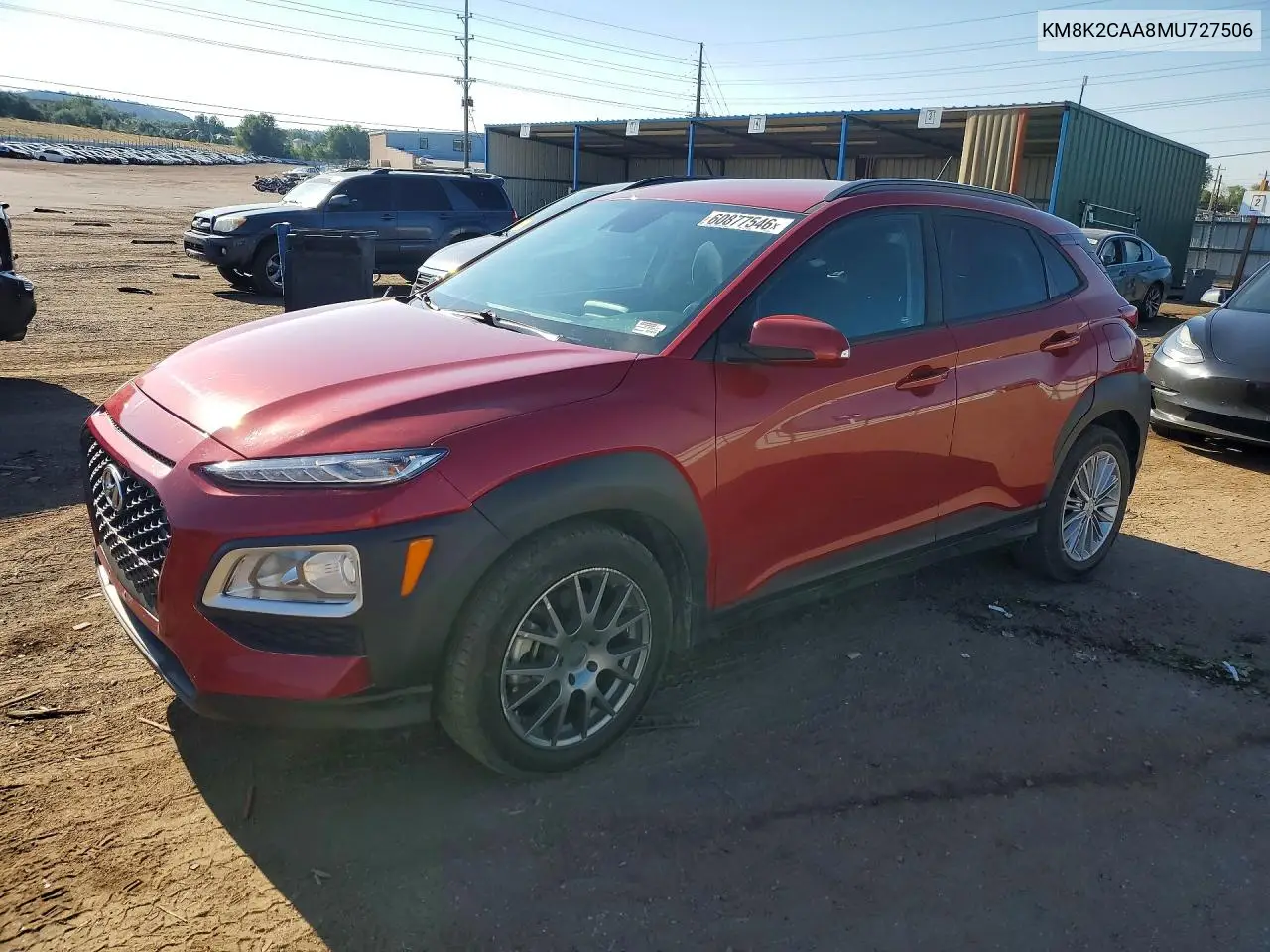 2021 Hyundai Kona Sel VIN: KM8K2CAA8MU727506 Lot: 60877546