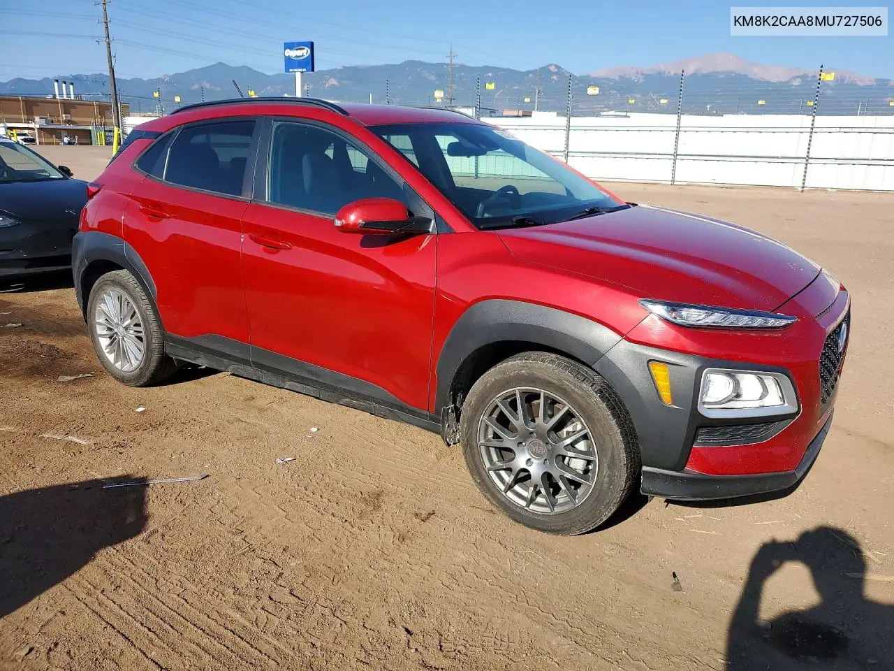2021 Hyundai Kona Sel VIN: KM8K2CAA8MU727506 Lot: 60877546