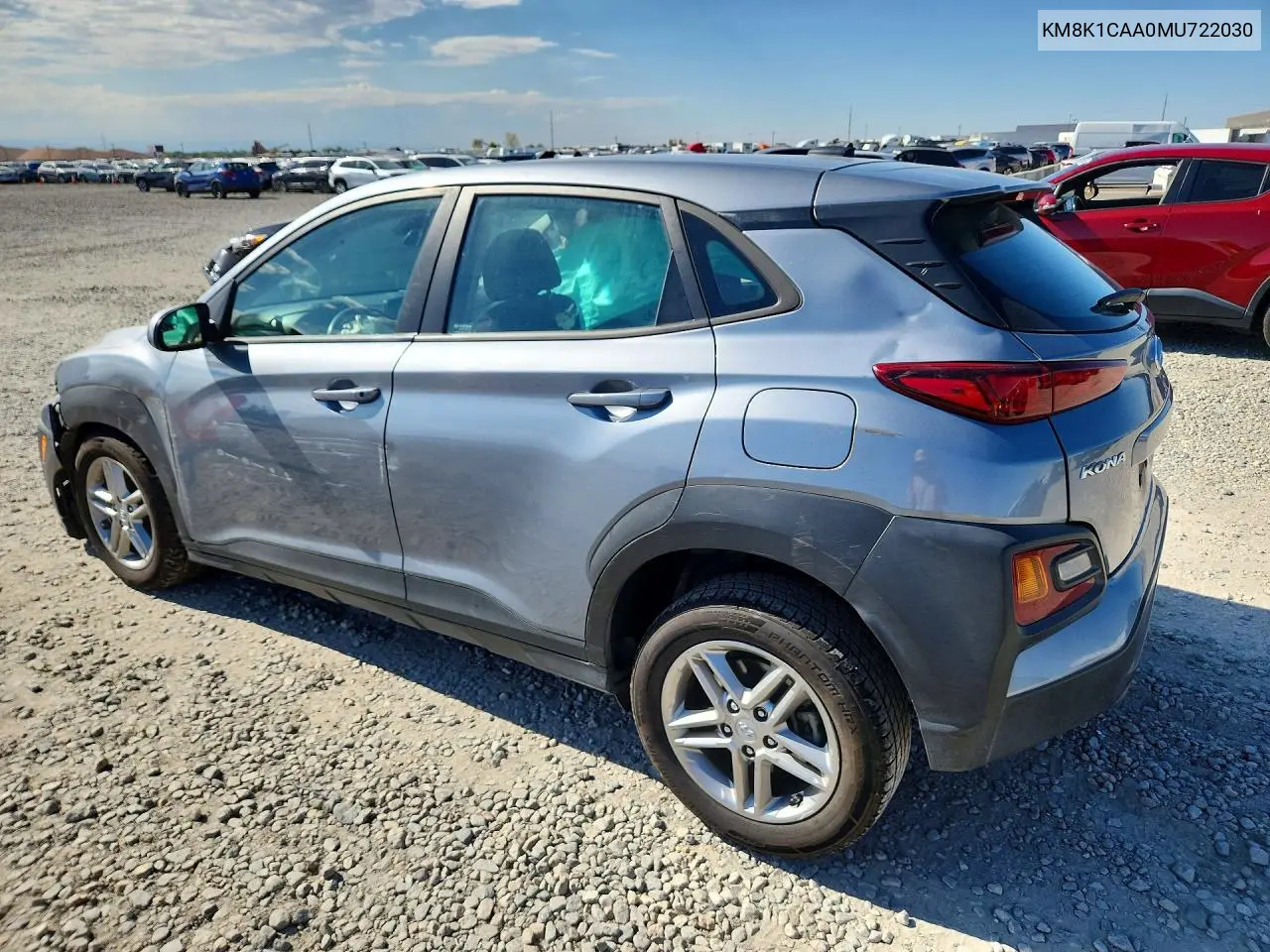 2021 Hyundai Kona VIN: KM8K1CAA0MU722030 Lot: 61000406