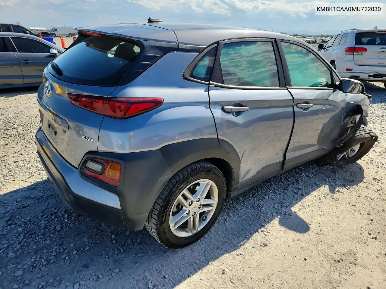 2021 Hyundai Kona VIN: KM8K1CAA0MU722030 Lot: 61000406