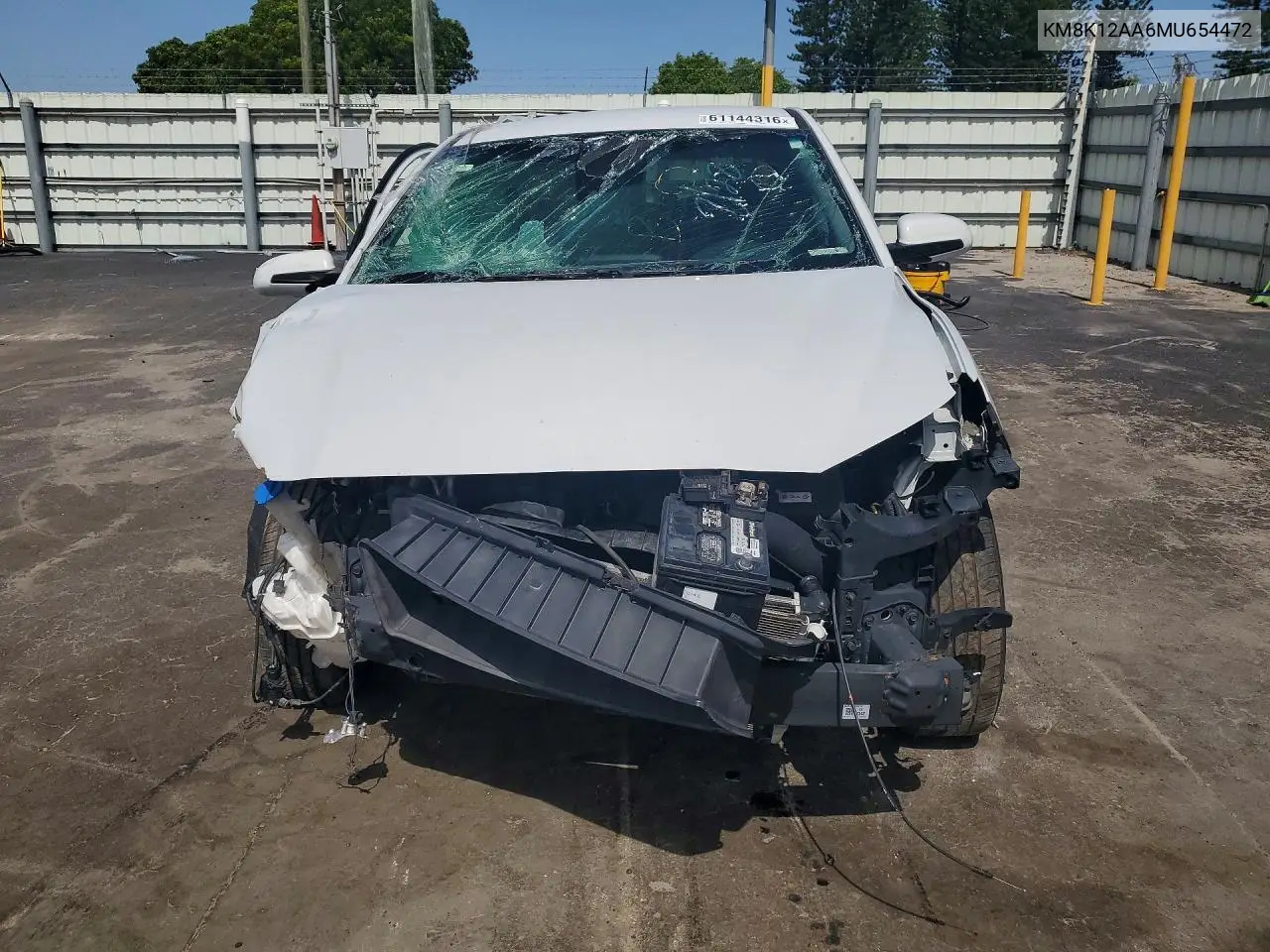 2021 Hyundai Kona Se VIN: KM8K12AA6MU654472 Lot: 61144316