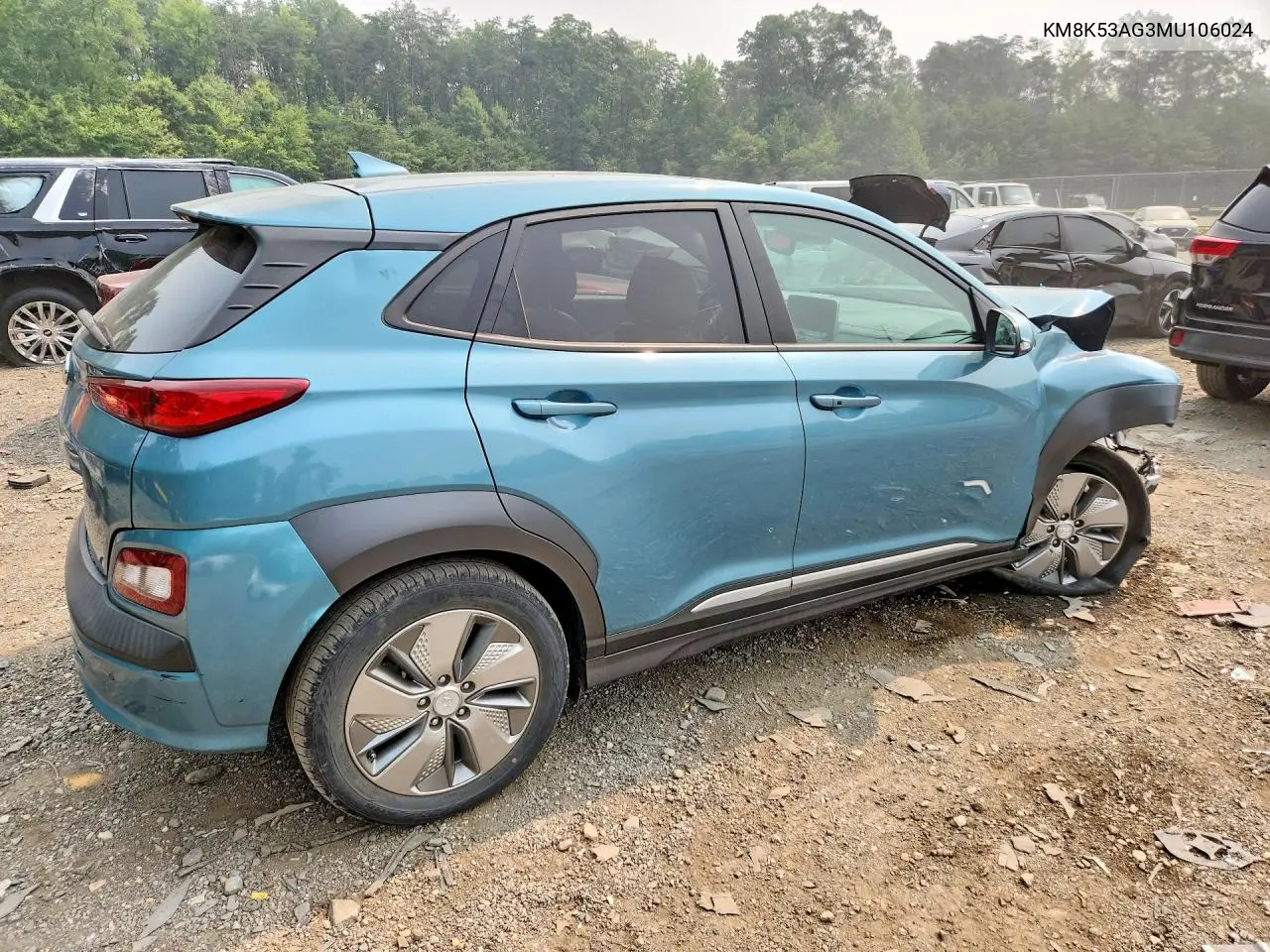 2021 Hyundai Kona Ultimate VIN: KM8K53AG3MU106024 Lot: 61210476