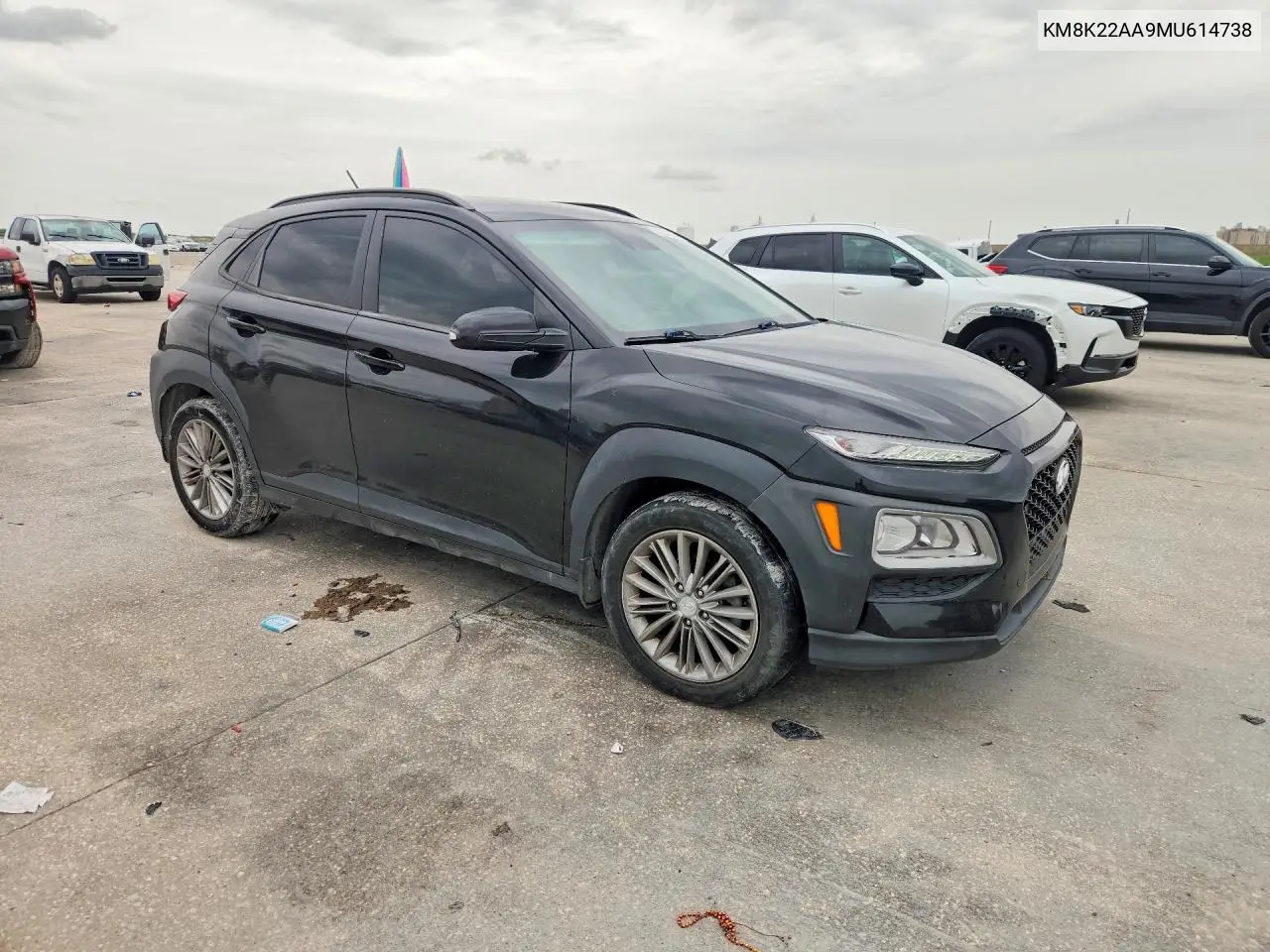 2021 Hyundai Kona Sel VIN: KM8K22AA9MU614738 Lot: 61239976