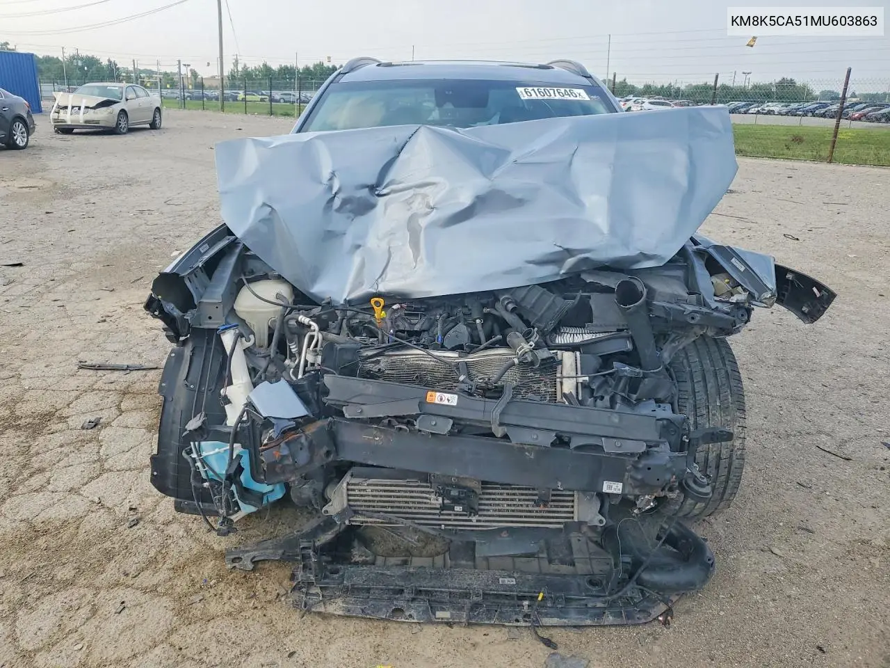 2021 Hyundai Kona Ultimate VIN: KM8K5CA51MU603863 Lot: 61607646