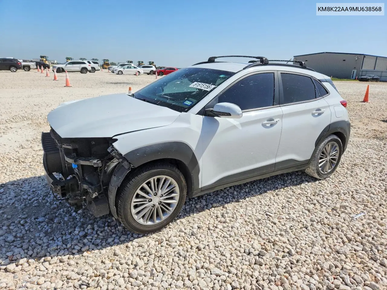 2021 Hyundai Kona Sel VIN: KM8K22AA9MU638568 Lot: 61615156