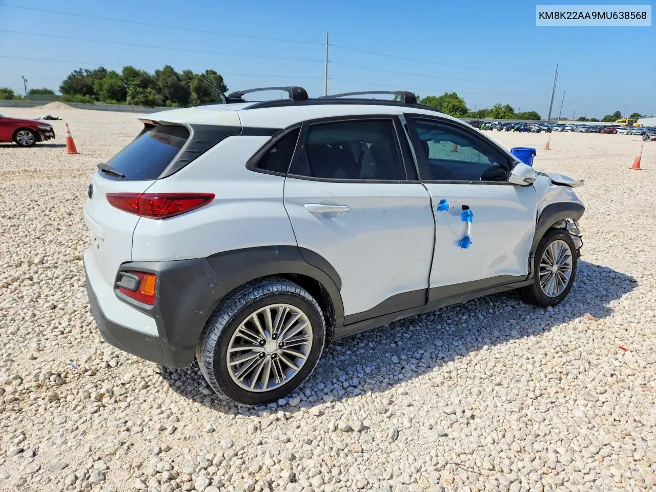 2021 Hyundai Kona Sel VIN: KM8K22AA9MU638568 Lot: 61615156