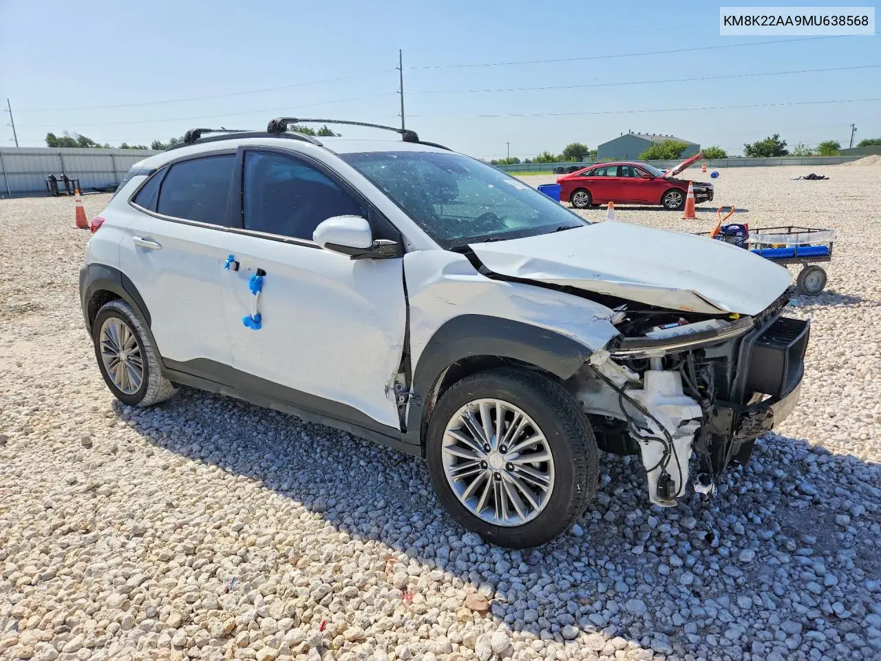 2021 Hyundai Kona Sel VIN: KM8K22AA9MU638568 Lot: 61615156