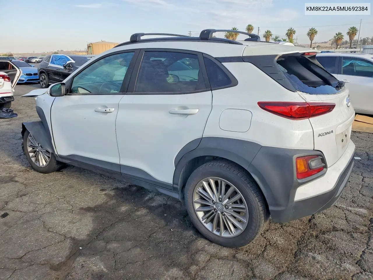 2021 Hyundai Kona Sel VIN: KM8K22AA5MU692384 Lot: 61618446