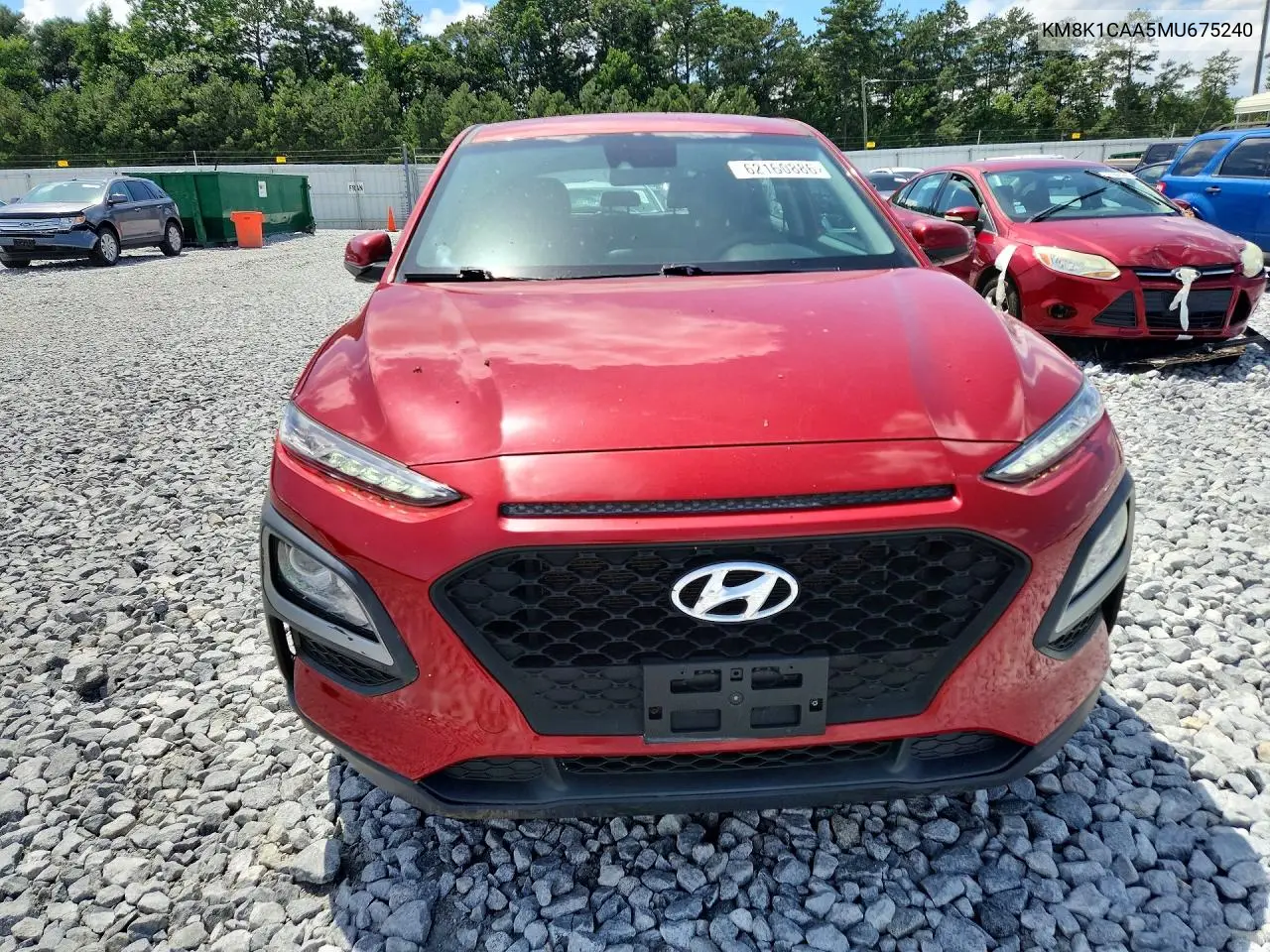 2021 Hyundai Kona Se VIN: KM8K1CAA5MU675240 Lot: 62160886