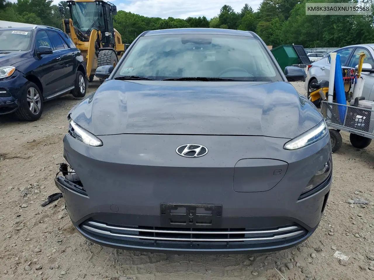 2022 Hyundai Kona Sel VIN: KM8K33AGXNU152568 Lot: 55454266