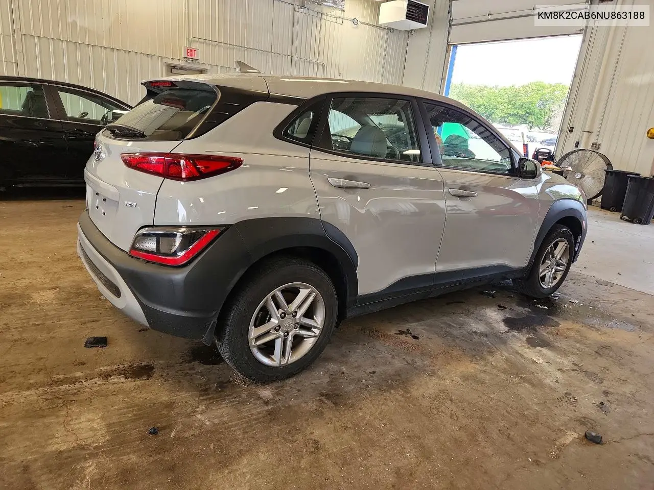 2022 Hyundai Kona Se VIN: KM8K2CAB6NU863188 Lot: 56610616