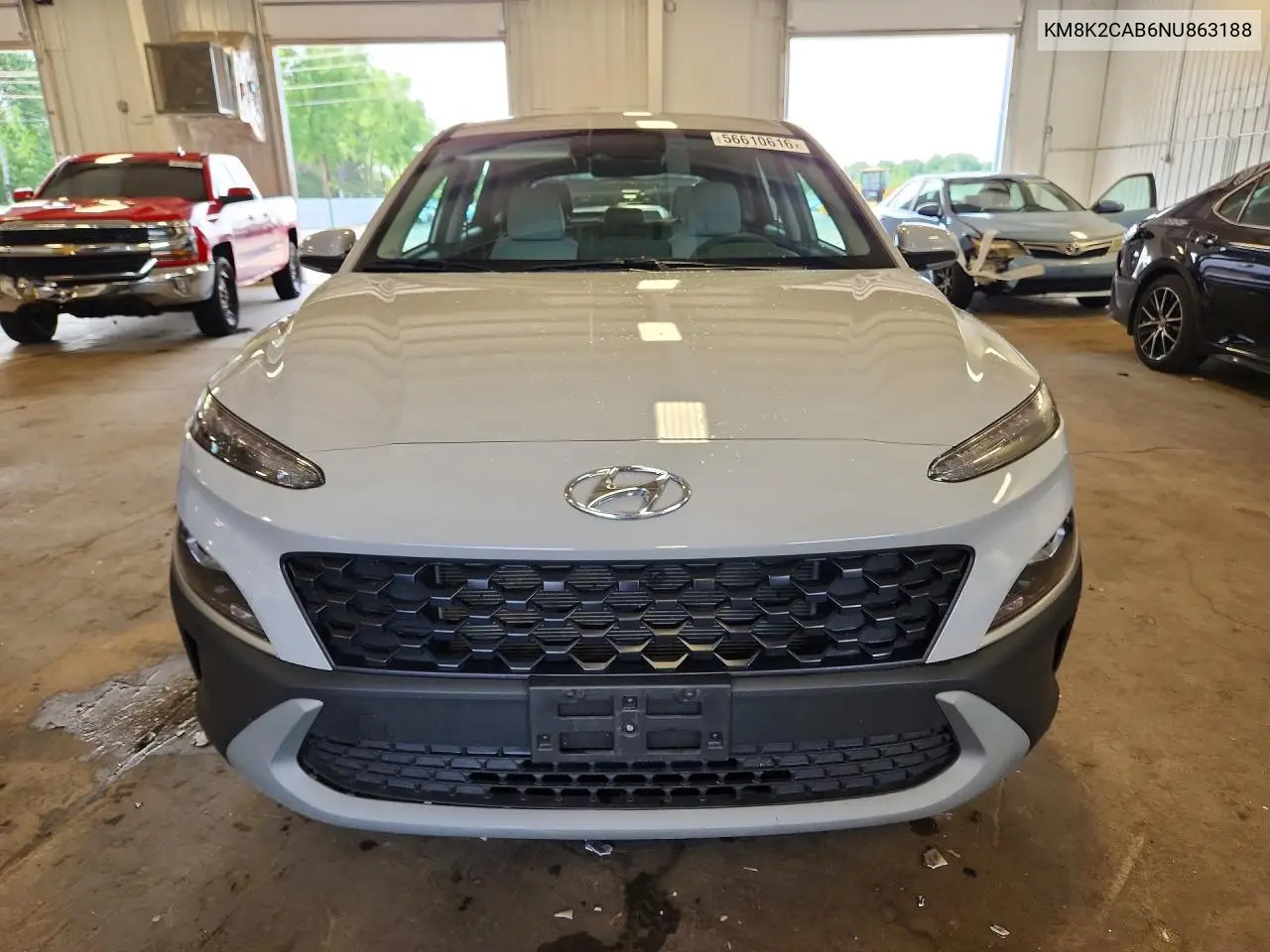 2022 Hyundai Kona Se VIN: KM8K2CAB6NU863188 Lot: 56610616