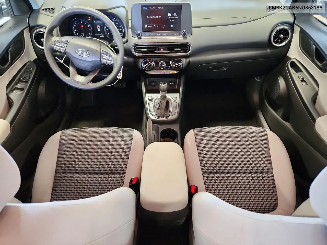 2022 Hyundai Kona Se VIN: KM8K2CAB6NU863188 Lot: 56610616