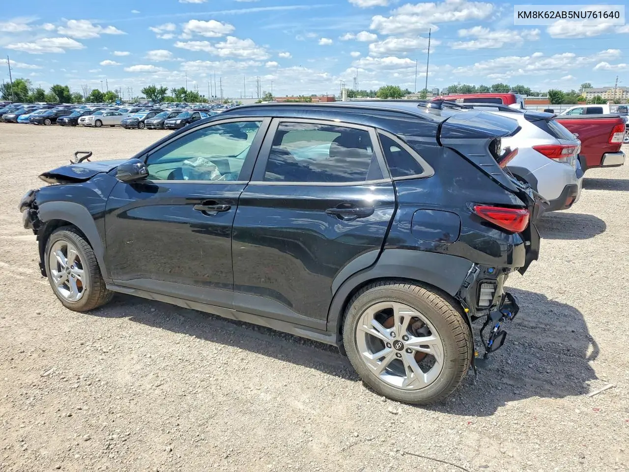 2022 Hyundai Kona Sel VIN: KM8K62AB5NU761640 Lot: 57299406