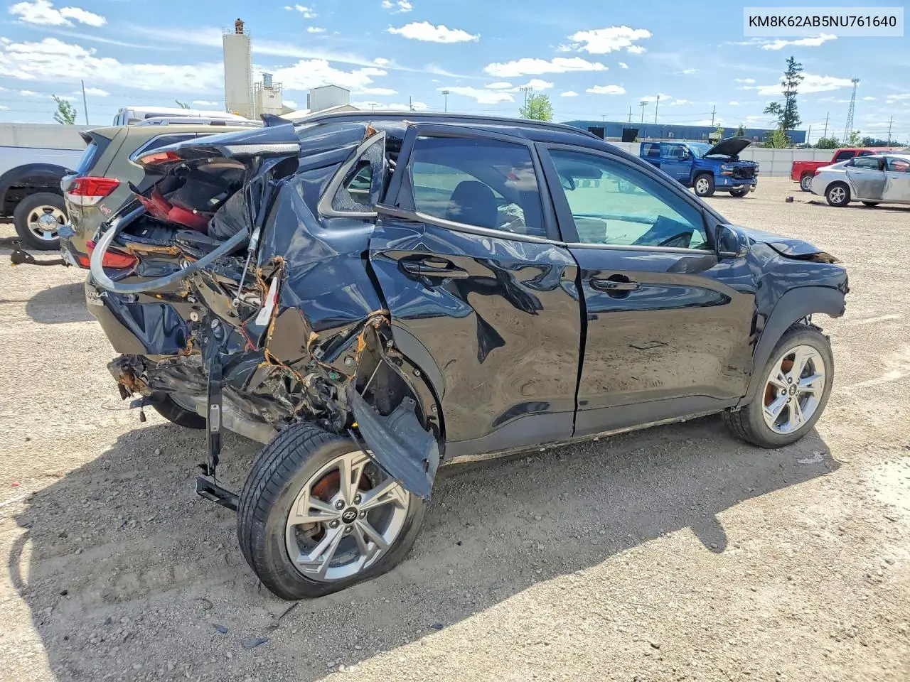2022 Hyundai Kona Sel VIN: KM8K62AB5NU761640 Lot: 57299406