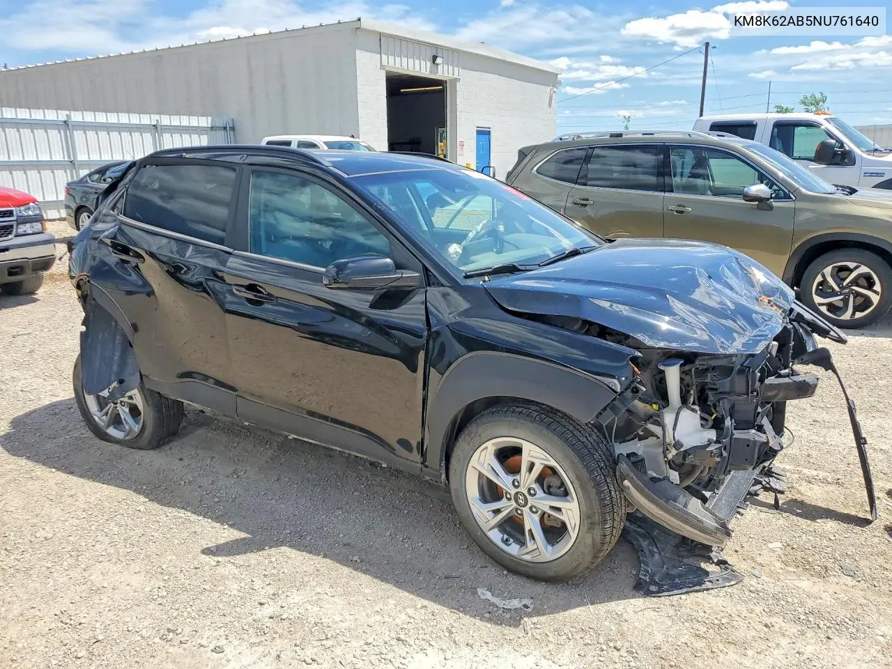 2022 Hyundai Kona Sel VIN: KM8K62AB5NU761640 Lot: 57299406