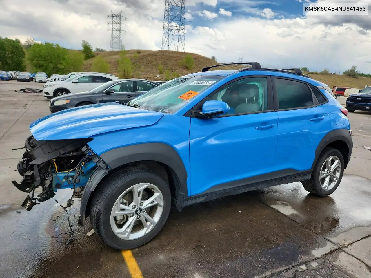 2022 Hyundai Kona Sel VIN: KM8K6CAB4NU841453 Lot: 60203716