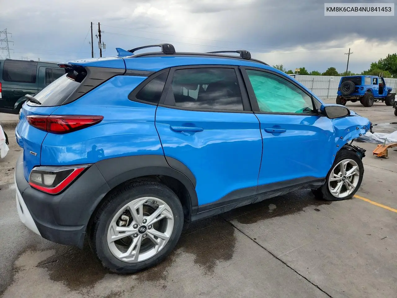 2022 Hyundai Kona Sel VIN: KM8K6CAB4NU841453 Lot: 60203716