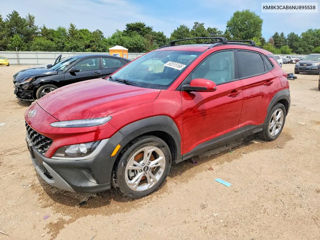 2022 Hyundai Kona Sel VIN: KM8K3CAB6NU895538 Lot: 60515166