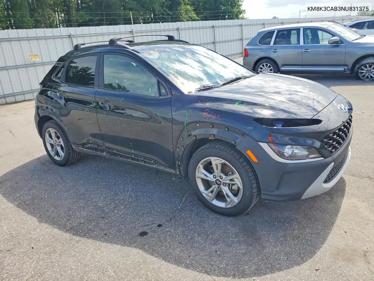 2022 Hyundai Kona Sel VIN: KM8K3CAB3NU831375 Lot: 60660726