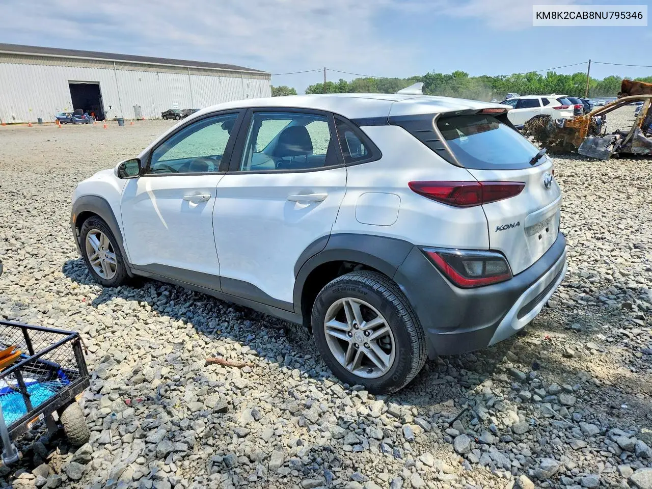 2022 Hyundai Kona Se VIN: KM8K2CAB8NU795346 Lot: 60820576