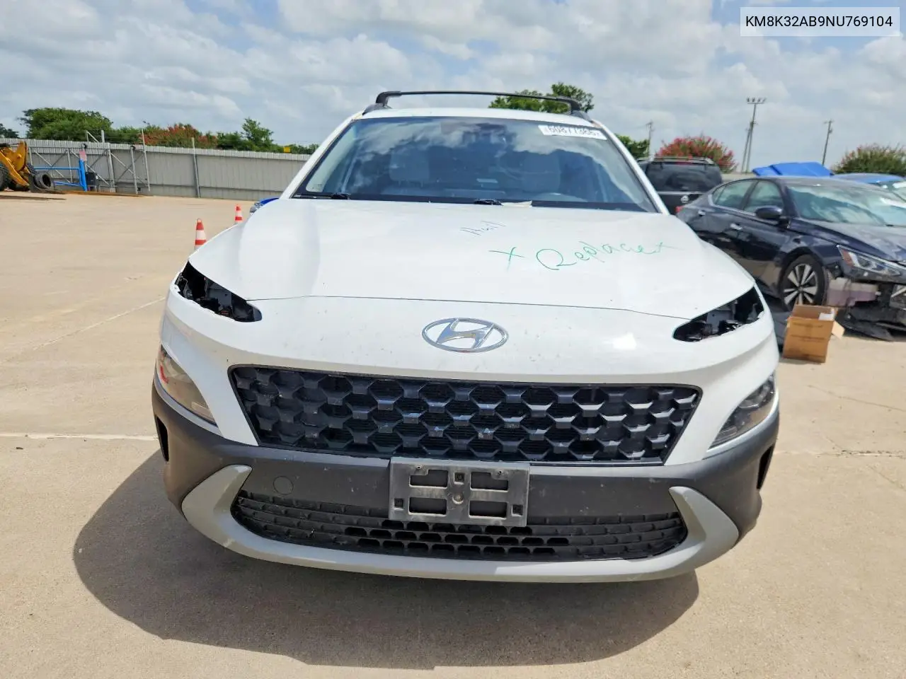 2022 Hyundai Kona Sel VIN: KM8K32AB9NU769104 Lot: 60877366