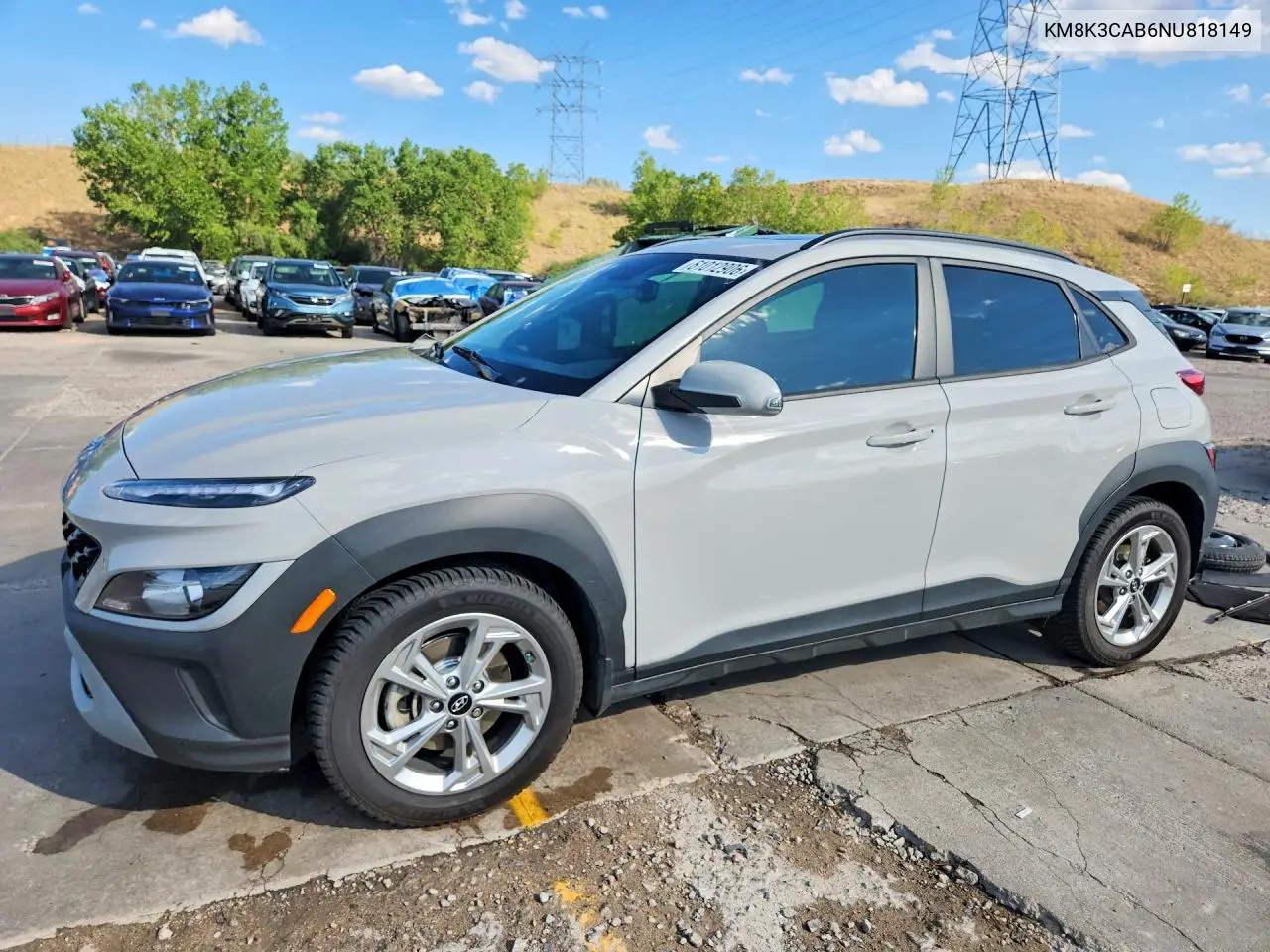 2022 Hyundai Kona Sel VIN: KM8K3CAB6NU818149 Lot: 61012906
