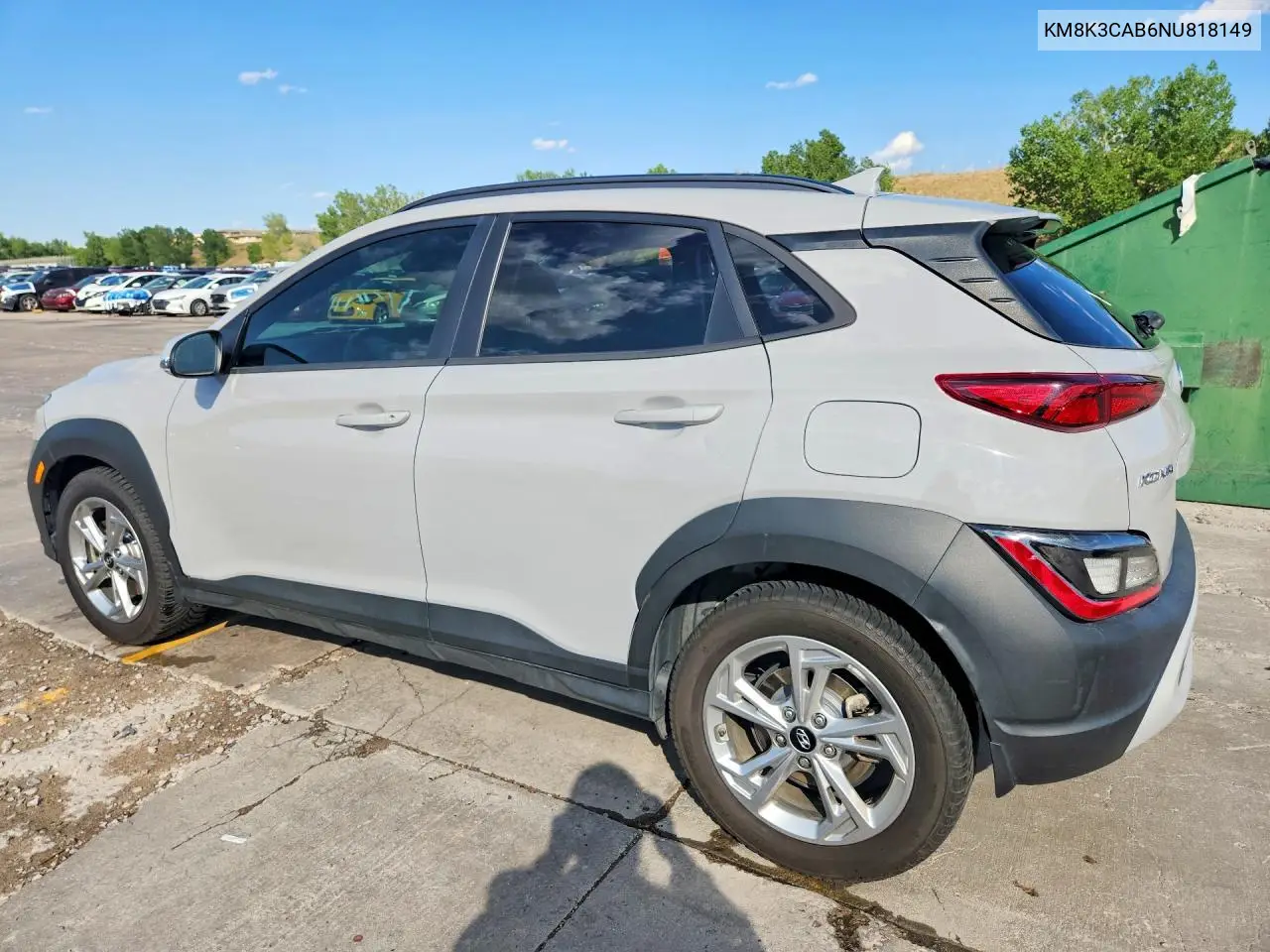 2022 Hyundai Kona Sel VIN: KM8K3CAB6NU818149 Lot: 61012906