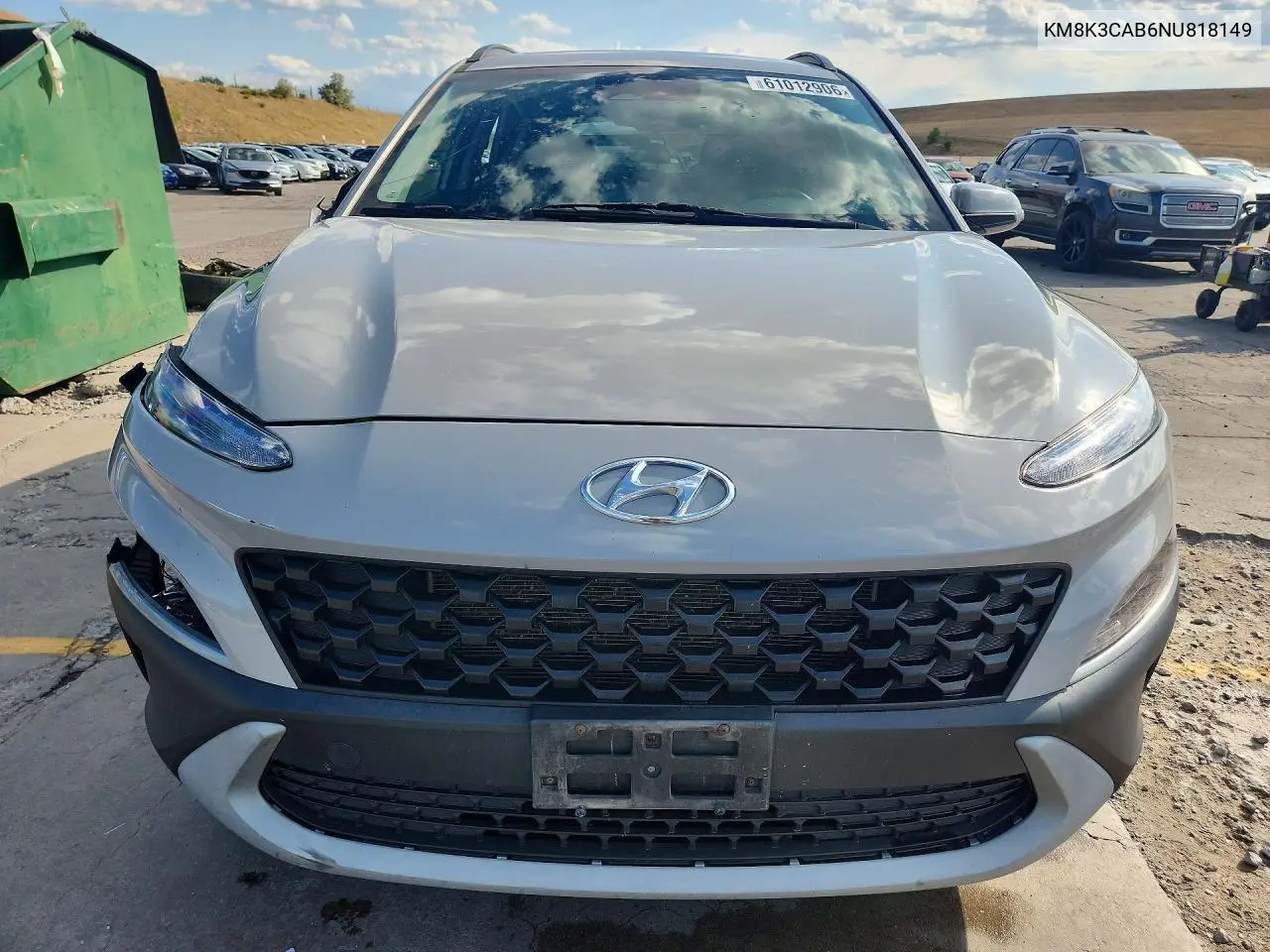2022 Hyundai Kona Sel VIN: KM8K3CAB6NU818149 Lot: 61012906