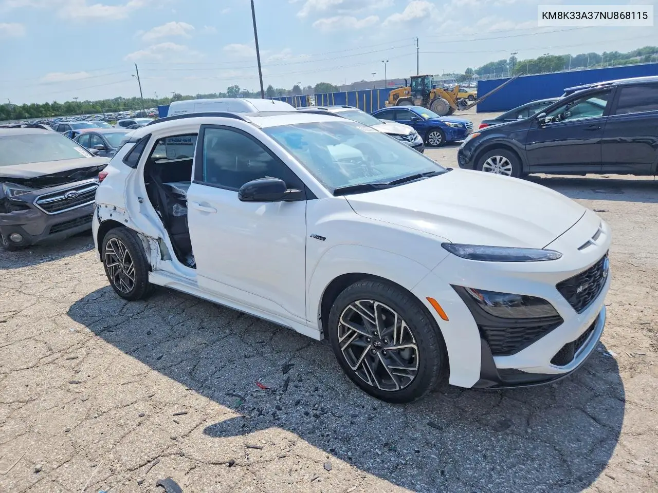 2022 Hyundai Kona N Line VIN: KM8K33A37NU868115 Lot: 61025976