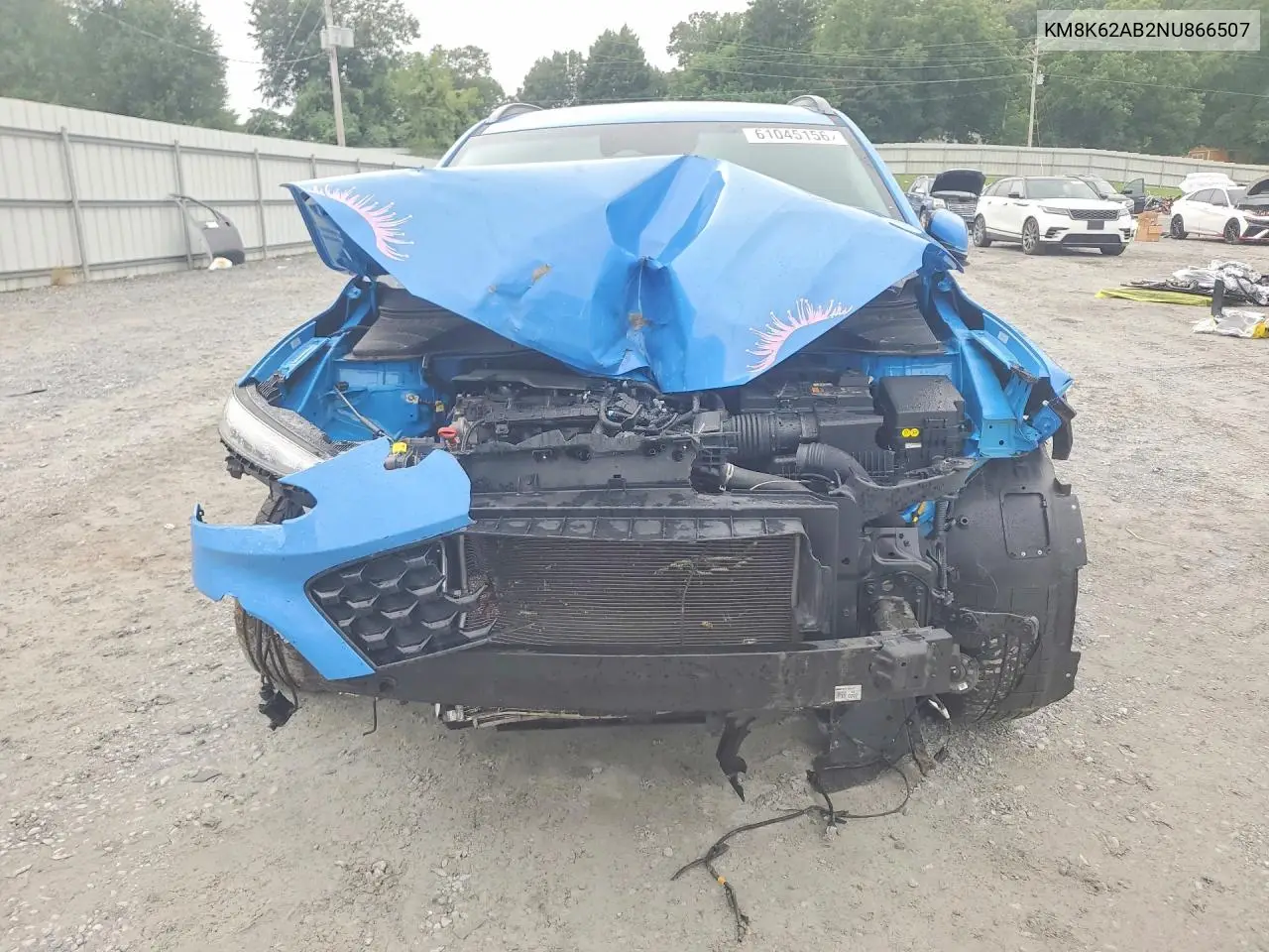 2022 Hyundai Kona Sel VIN: KM8K62AB2NU866507 Lot: 61045156