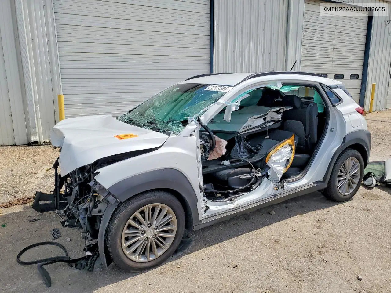 2022 Hyundai Kona Sel VIN: KM8K22AA3JU132665 Lot: 61157386