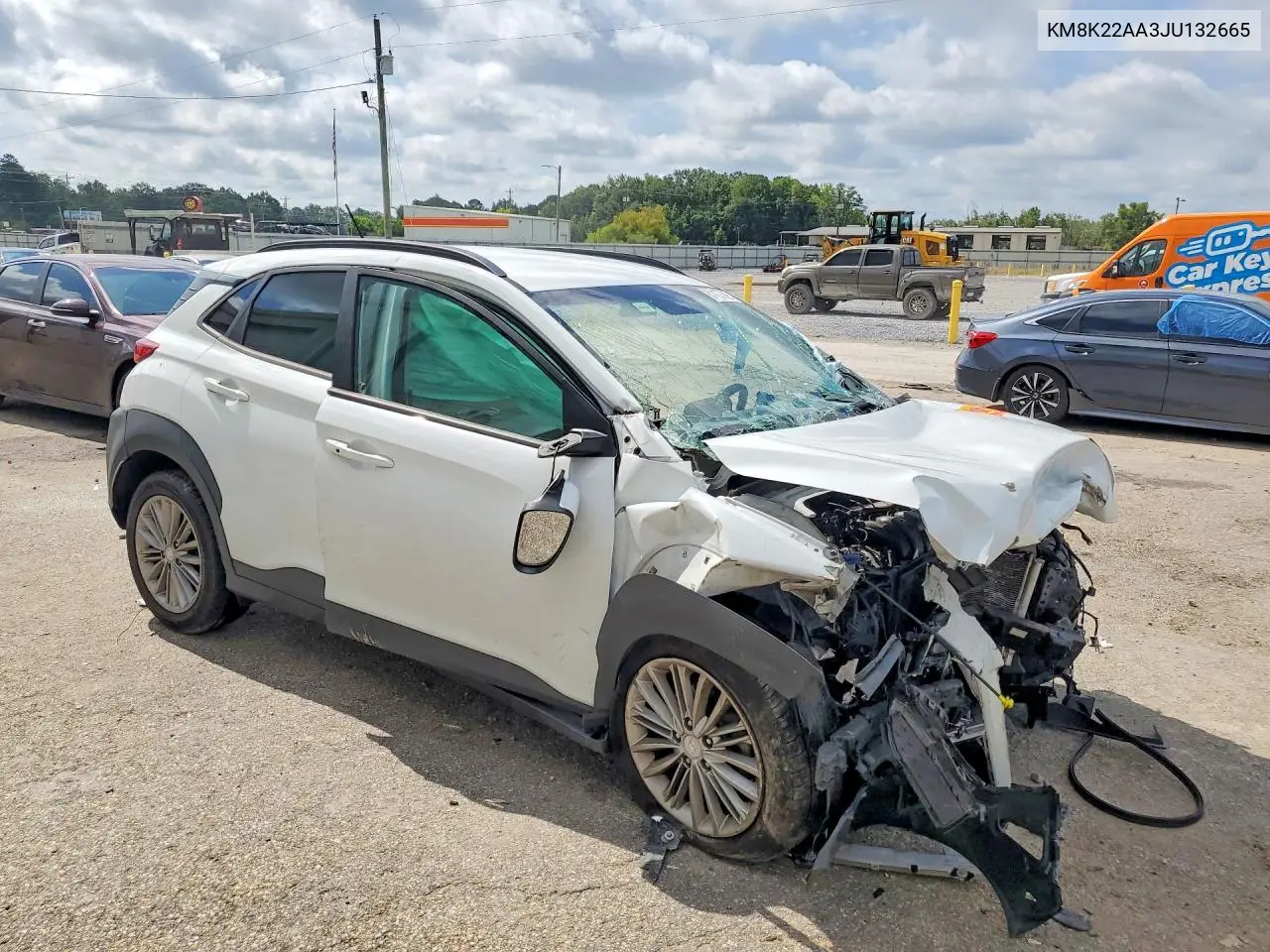 2022 Hyundai Kona Sel VIN: KM8K22AA3JU132665 Lot: 61157386