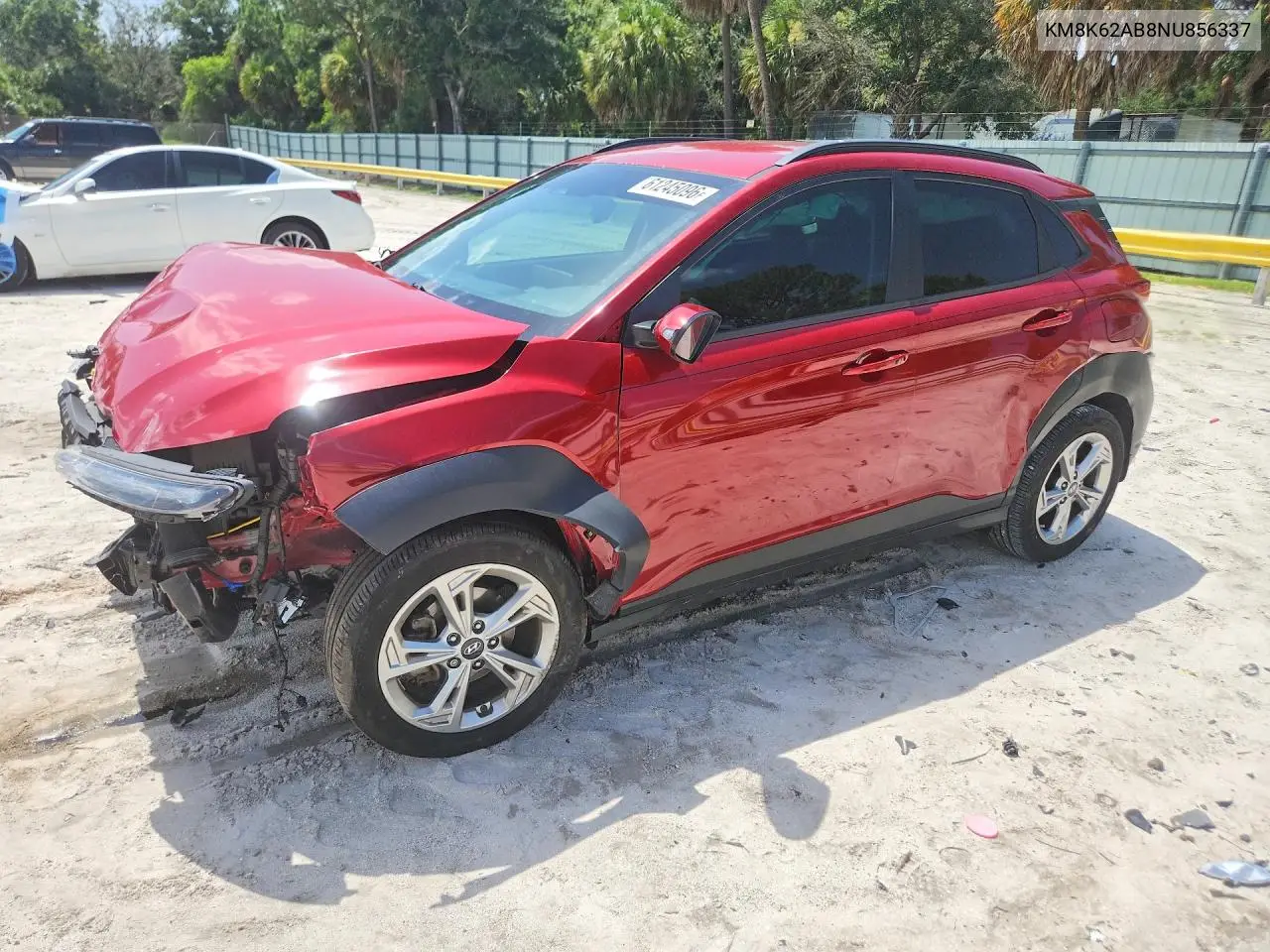 2022 Hyundai Kona Sel VIN: KM8K62AB8NU856337 Lot: 61245096