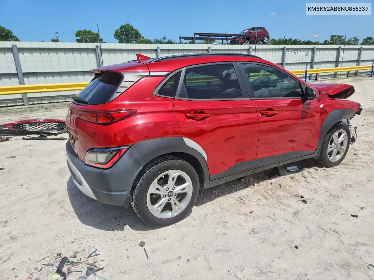 2022 Hyundai Kona Sel VIN: KM8K62AB8NU856337 Lot: 61245096