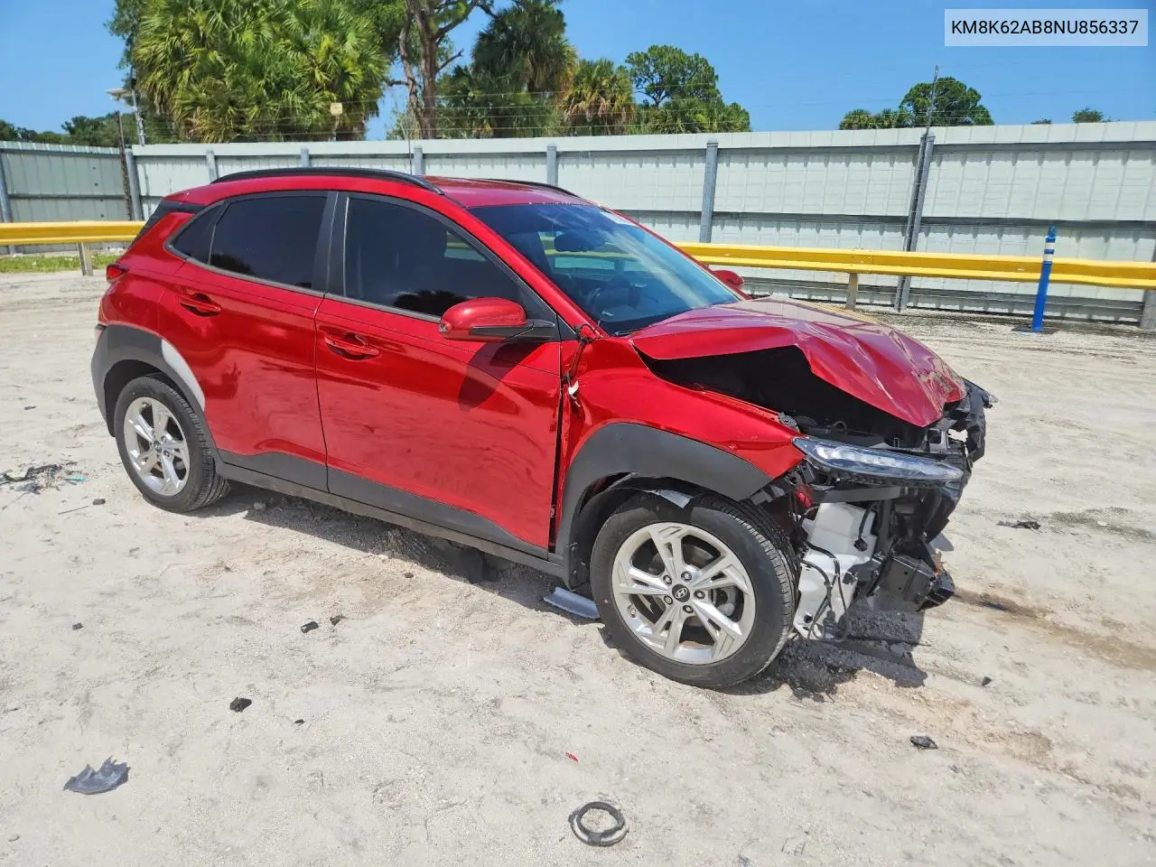 2022 Hyundai Kona Sel VIN: KM8K62AB8NU856337 Lot: 61245096