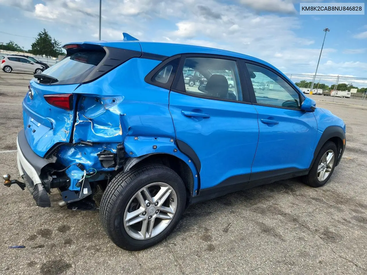 2022 Hyundai Kona Se VIN: KM8K2CAB8NU846828 Lot: 61710776