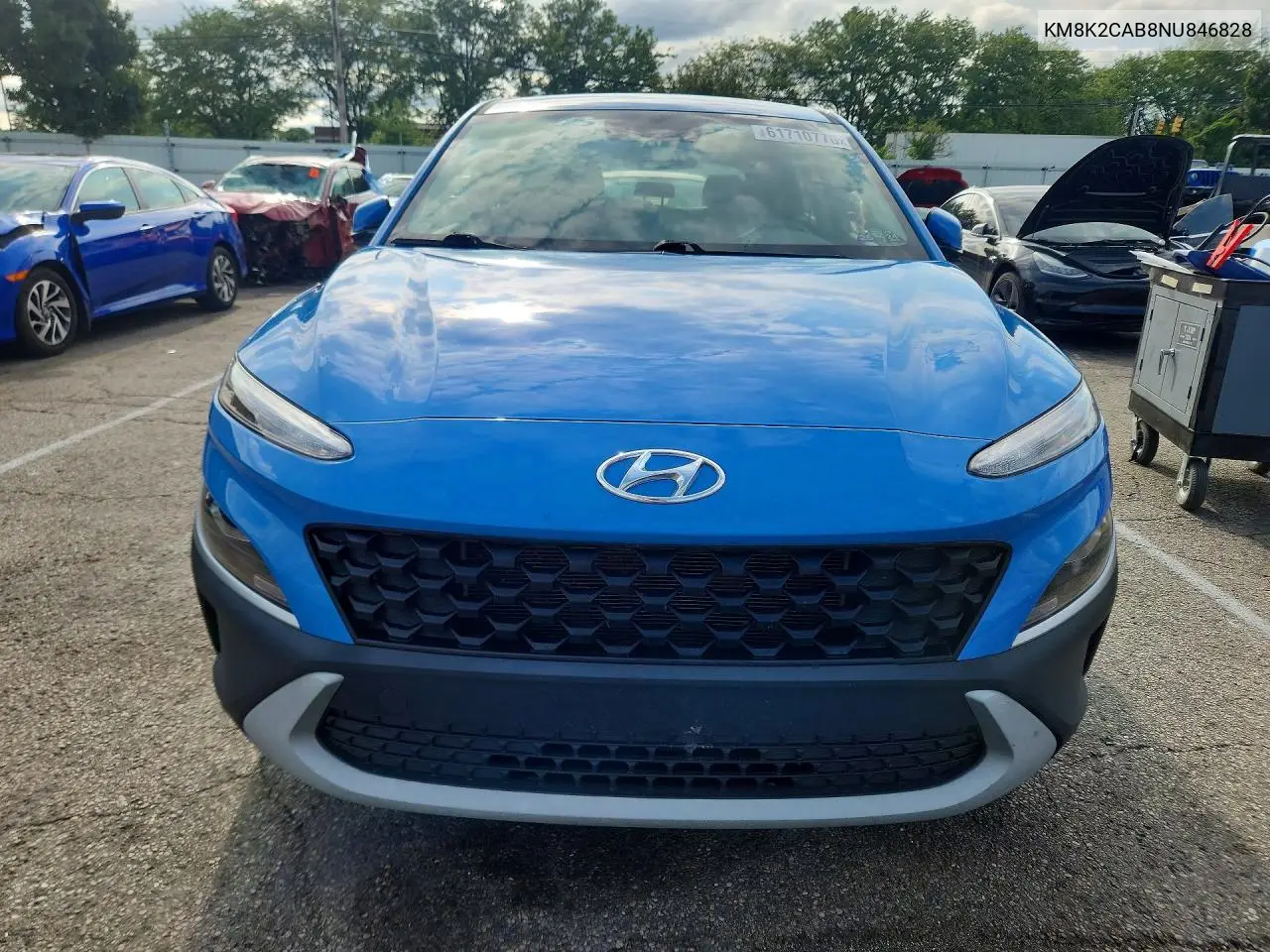 2022 Hyundai Kona Se VIN: KM8K2CAB8NU846828 Lot: 61710776