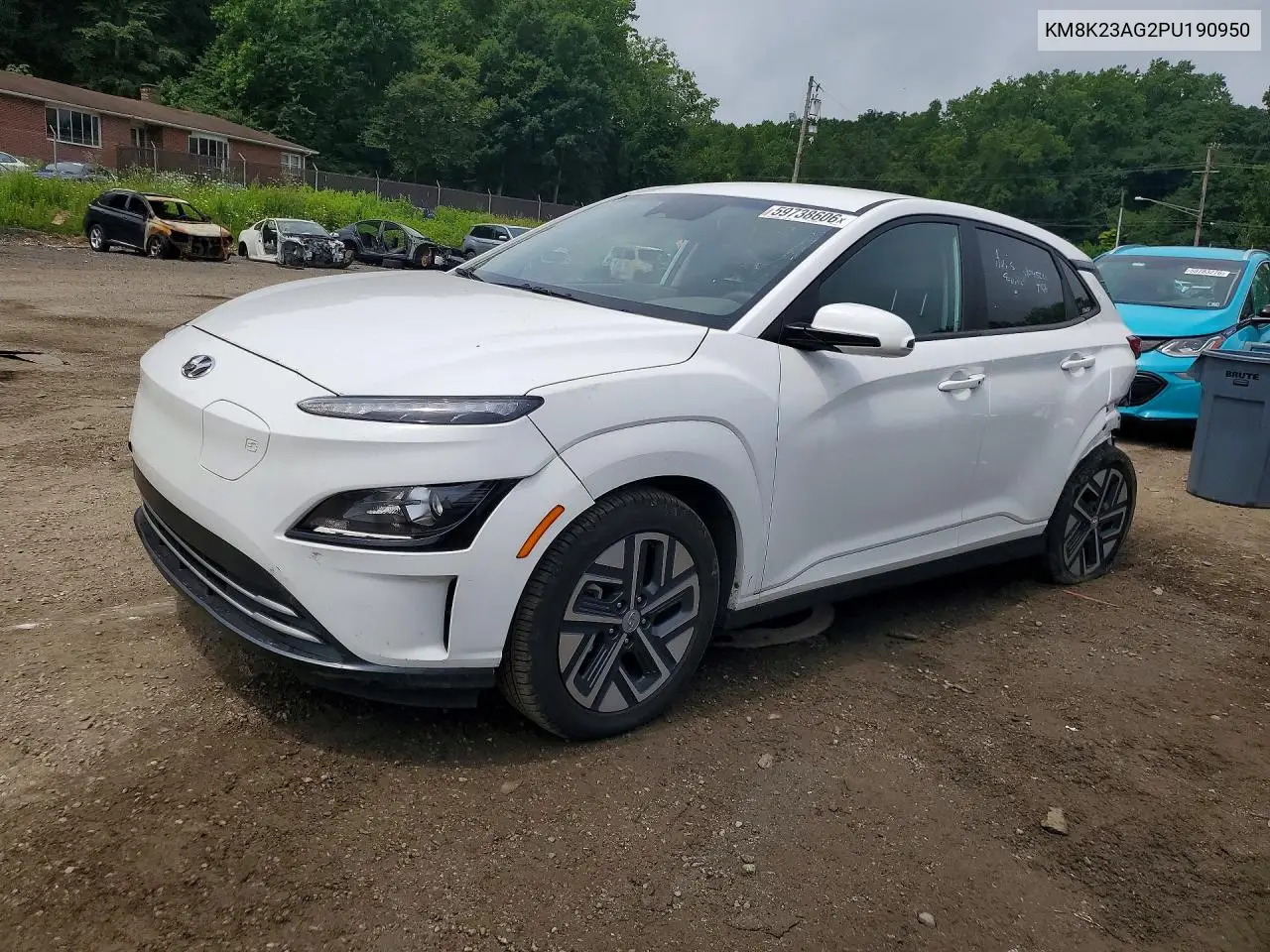 2023 Hyundai Kona Se VIN: KM8K23AG2PU190950 Lot: 59738606
