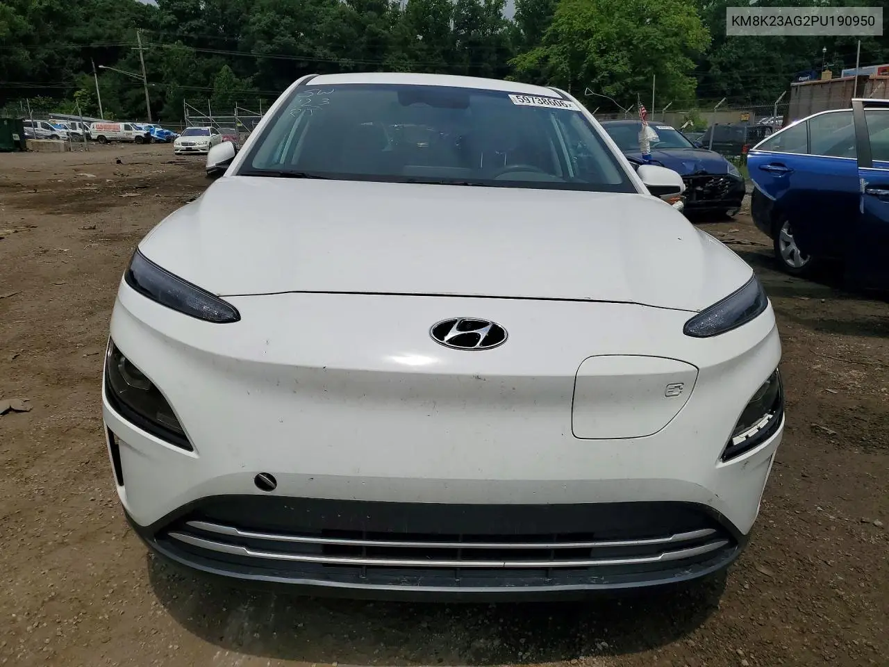 2023 Hyundai Kona Se VIN: KM8K23AG2PU190950 Lot: 59738606