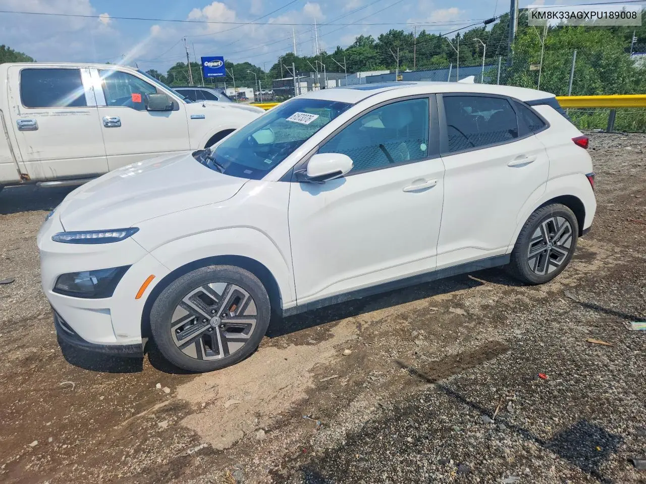 2023 Hyundai Kona Sel VIN: KM8K33AGXPU189008 Lot: 61873376