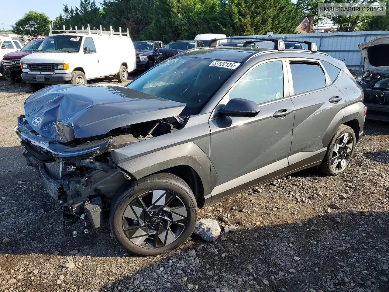 2024 Hyundai Kona Sel VIN: KM8HB3AB0RU120543 Lot: 57222136