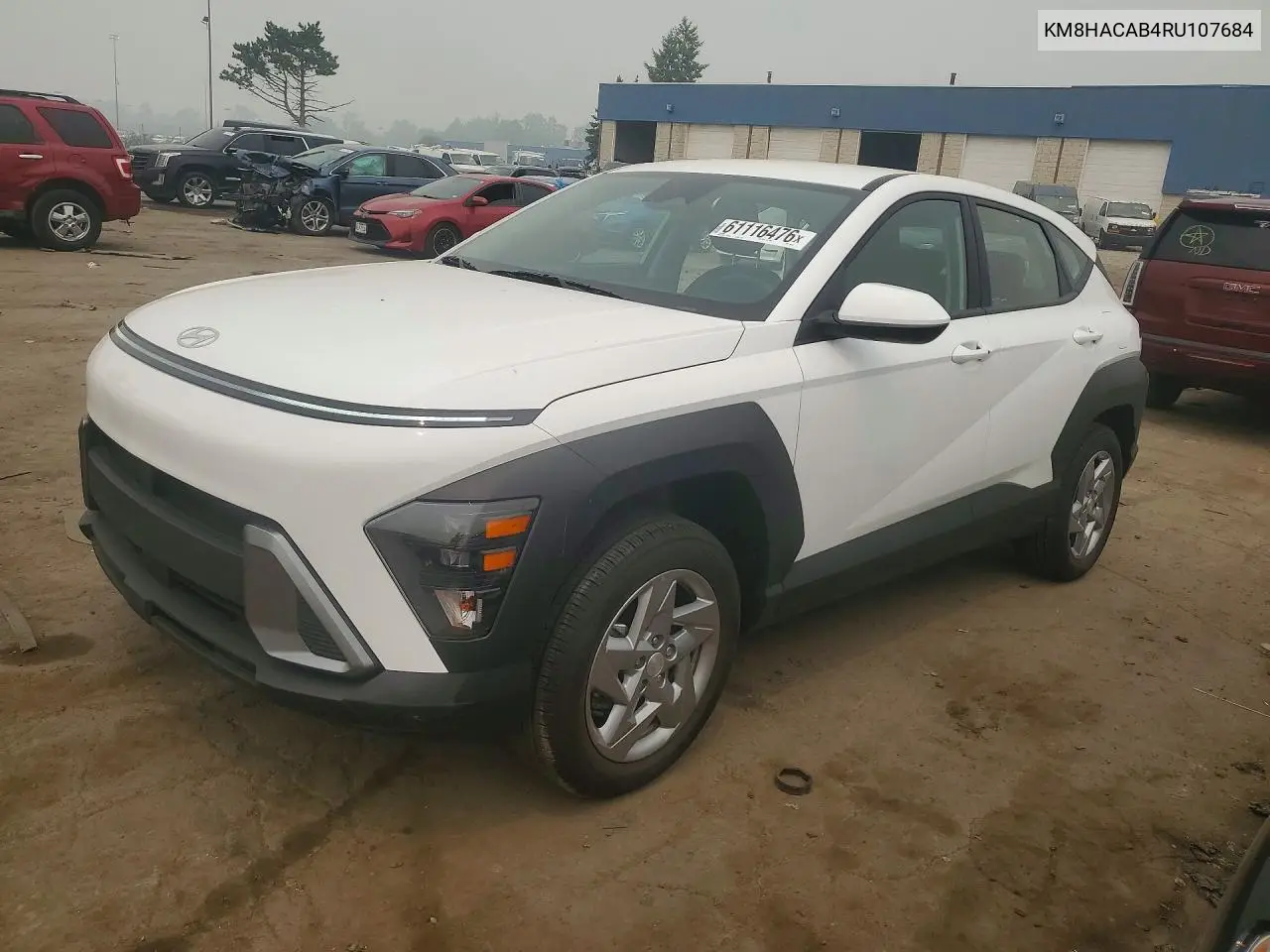 2024 Hyundai Kona Se VIN: KM8HACAB4RU107684 Lot: 61116476