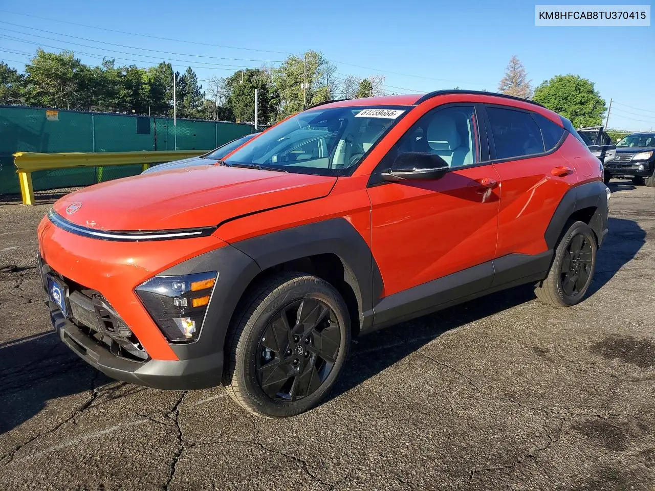 2026 Hyundai Kona Sel Sport VIN: KM8HFCAB8TU370415 Lot: 61239686