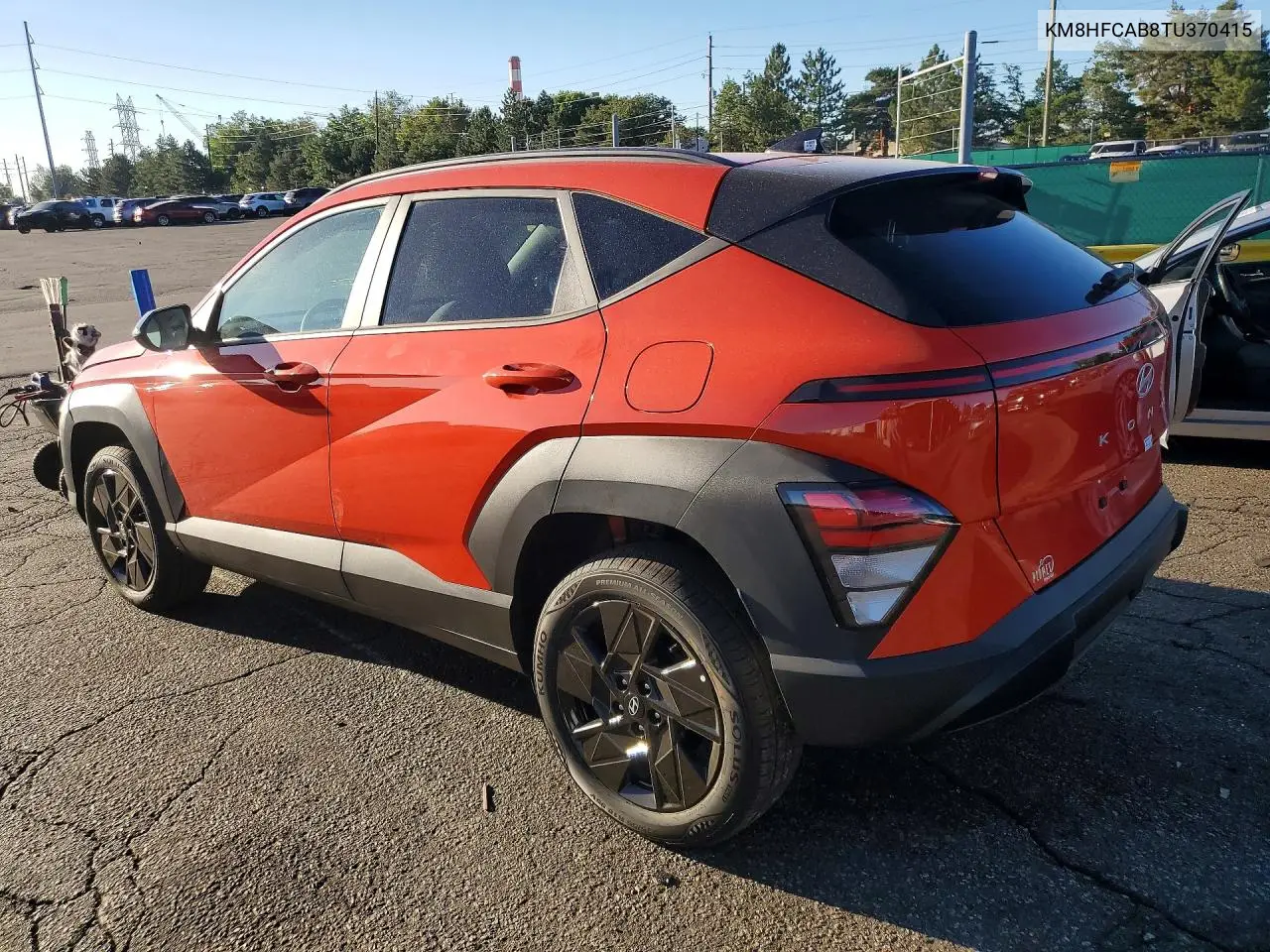 2026 Hyundai Kona Sel Sport VIN: KM8HFCAB8TU370415 Lot: 61239686