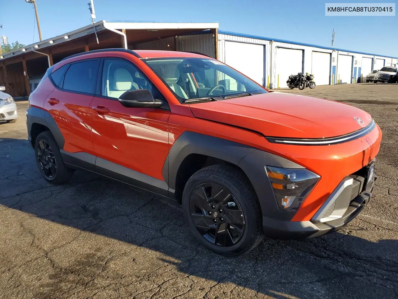 2026 Hyundai Kona Sel Sport VIN: KM8HFCAB8TU370415 Lot: 61239686