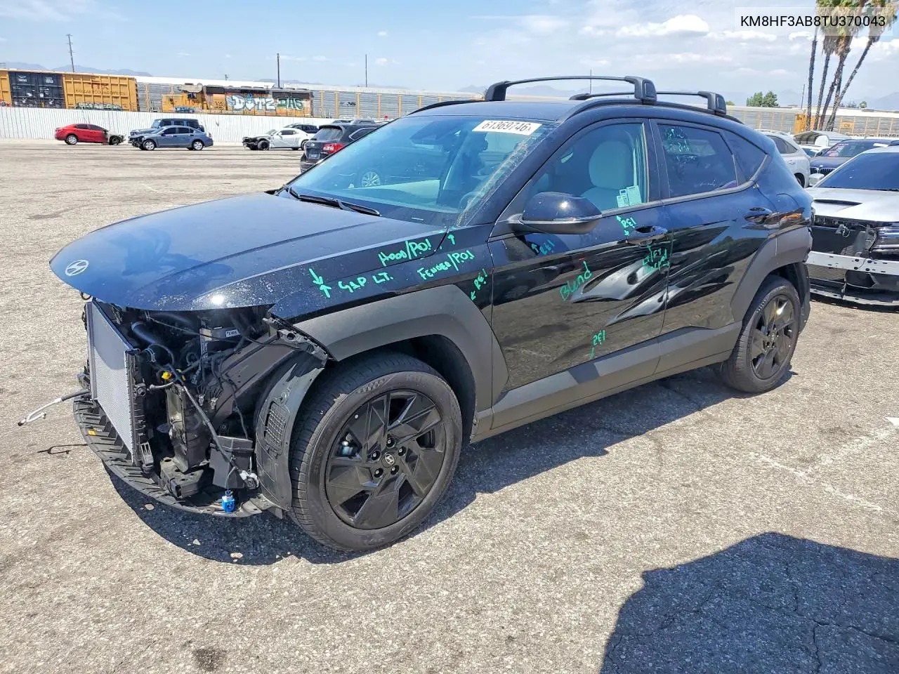 2026 Hyundai Kona Sel Sport VIN: KM8HF3AB8TU370043 Lot: 61369746