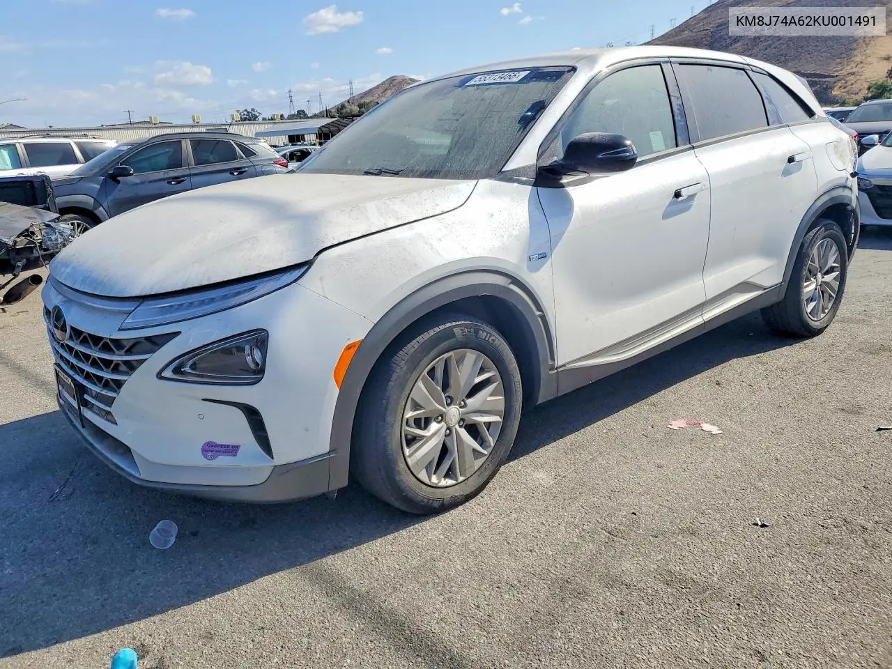 2019 Hyundai Nexo Blue VIN: KM8J74A62KU001491 Lot: 55313466